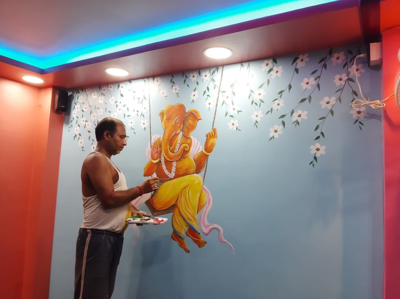 Wall painting design Mr. Alok Deyati in Saltighat Gujarpur 3